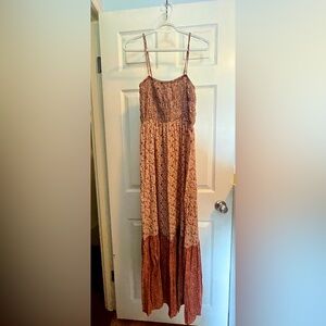 American eagle multi-toned floral maxi dress